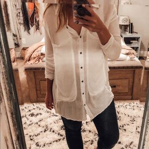 Free People white button-down